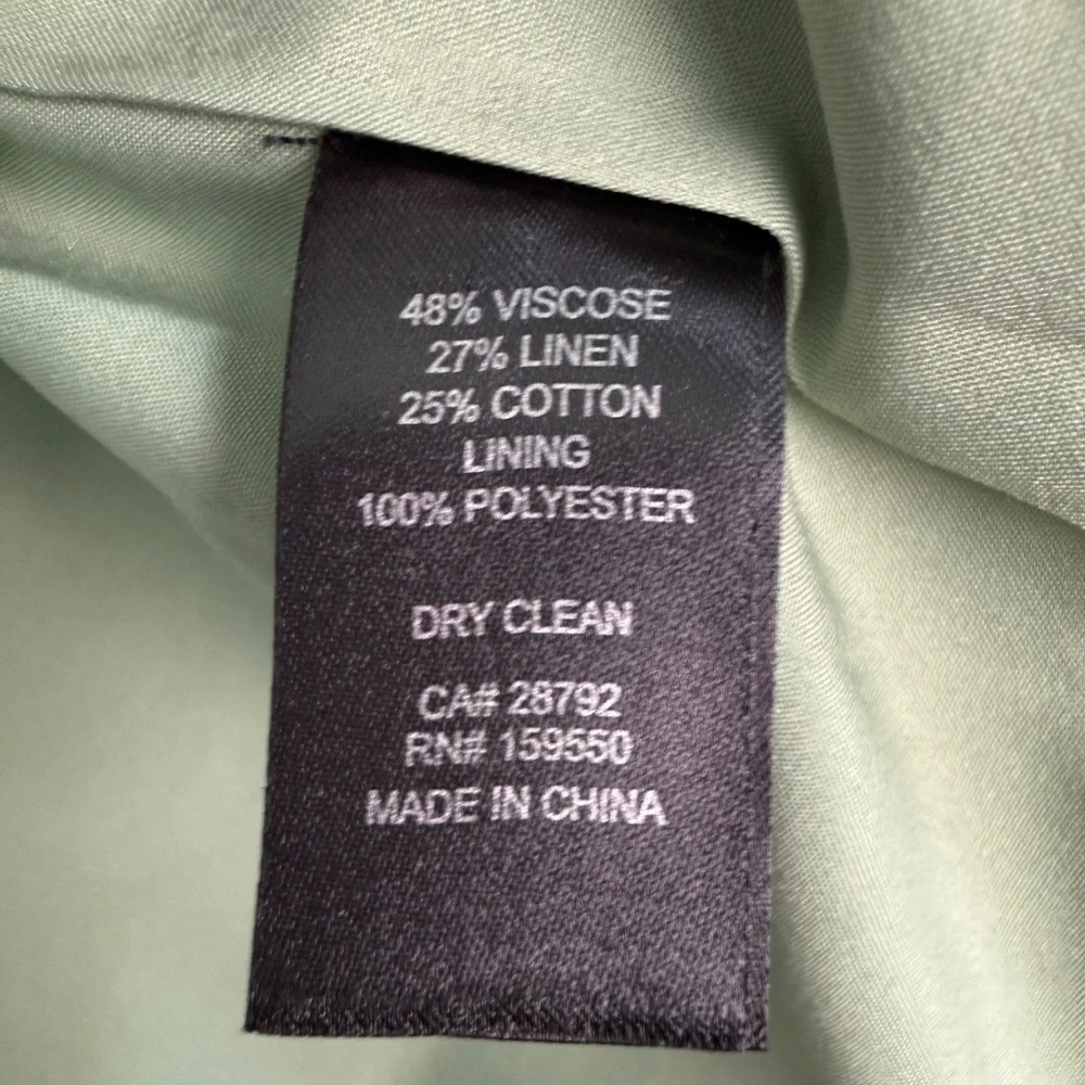 Maison d'Amélie Paris Sage Green Cropped Short Sleeve Blazer Size XS